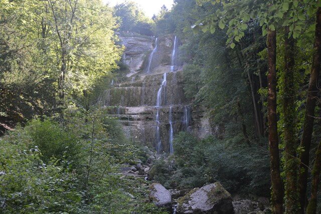 l'Eventail, Watervallen van Hérisson, Jura